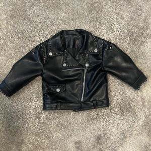 Toddler 2T Custom Leather Jacket with studs!